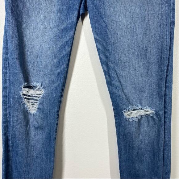MADEWELL 9” High Rise Skinny Jeans Distressed Raw Hem 27 - Picture 4 of 6
